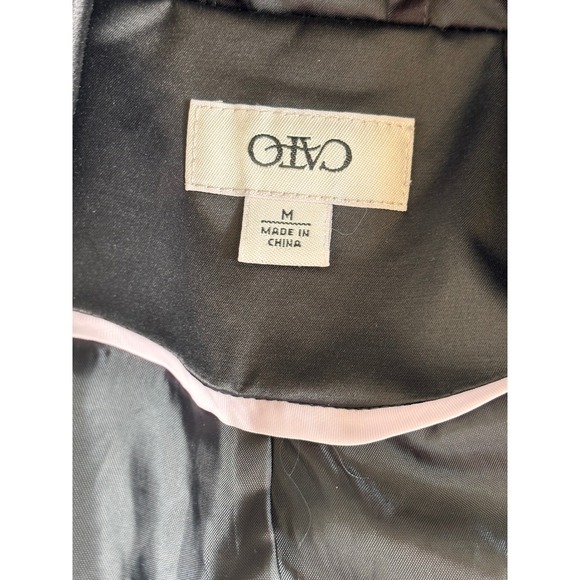 Cato Black Satin Trench Coat 3/4 Sleeve Button Front Jacket Size M Classic - Picture 7 of 12